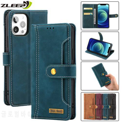 Flip Leather Luxury Soft Silicone Case For iPhone 14 13 12 Mini 11 Pro XS Max XR X 8 7 Plus SE 2020 2022 PU Magnetic Phone Cover