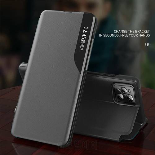 Magnetic Windows Case For iPhone 12 13 Pro MAX Smart View Window Leather Flip Stand Case For iPhone 11 12 13 XR XS MAX Cover on