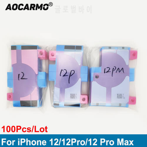 Aocarmo 100Pcs/Lot For iPhone 12 12 Pro 12 Pro Max Adhesive Battery Glue Sticker Waterproof