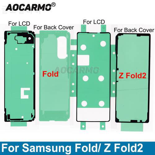 For Samsung Galaxy Fold F9000 W20 SM-F900F Z Fold2 F9160 W21 Front LCD Display Screen Adhesive Rear Back Cover Sticker Glue Tape