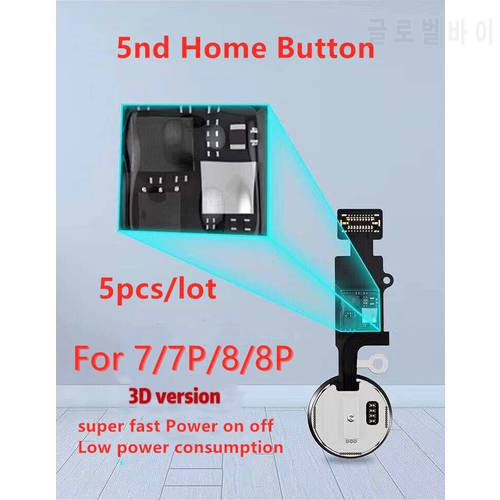 AliSunny 5pcs 5Gen Universal Home Button Flex Cable for iPhone 7 8 Plus 5nd Menu Keypad Return ALL Fuction Solution