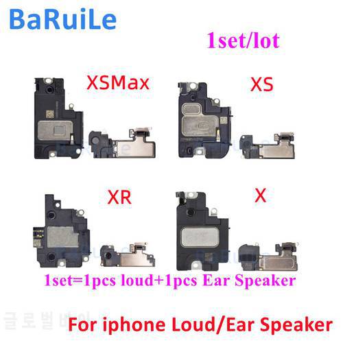 BaRuiLe LoudSpeaker + Earpiece Speaker Flex Cable for iPhone 6S 7 8 Plus X XR XS Max Loud Speaker Ringer Inner Buzzer Flex Cable