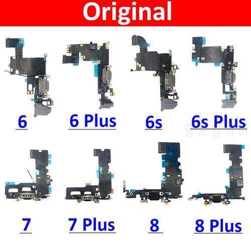 USB Charging Port Board Flex Cable Connector For iPhone 6 6G 6s 7 7G 8 8G Plus Replacement Parts With Logo