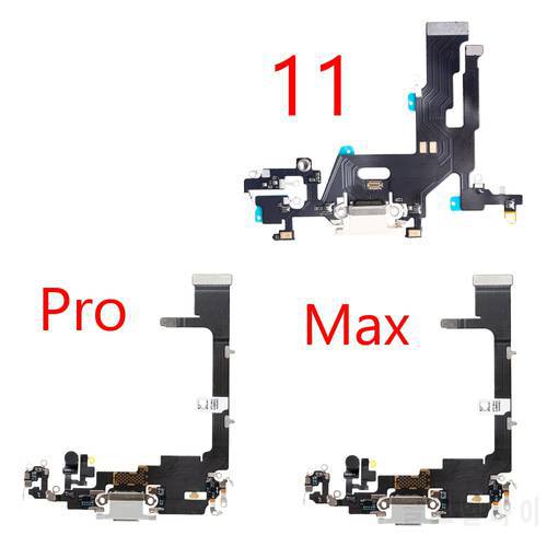 Charging Flex Cable For iPhone 11 Pro Max USB Plug Charger Port Dock Connector With Mic Headphone Audio Jack Flex Cable