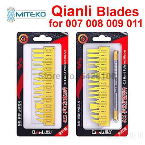 QIANLI Knife 007 008 009 011 Professional mobile phone Maintenance Tool knife Chip IC Glue Removal Scraper Sheath for Iphone CPU