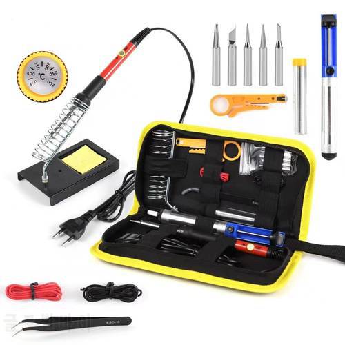 15 In1 Adjustable Temperature 908 Electric Soldering Iron with Soldering Repair Tool Kit for Mobile Phone Repair Tools Set