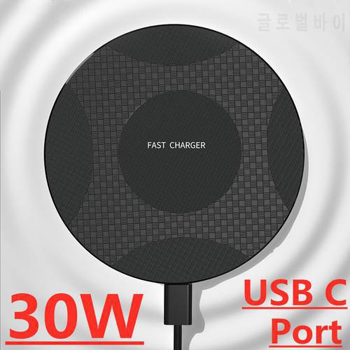 30W Fast Wireless Charger Pad For iPhone 13 12 11 Pro Max X XS XR 8 Plus Samsung Xiaomi Wireless Charging Station Chargers