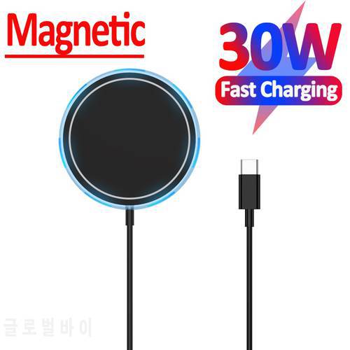 30W Magnetic Wireless Charger For Macsafe IPhone 13 12 Pro Max Mini 13promax Induction PD Fast Phone Wireless Charging Pad