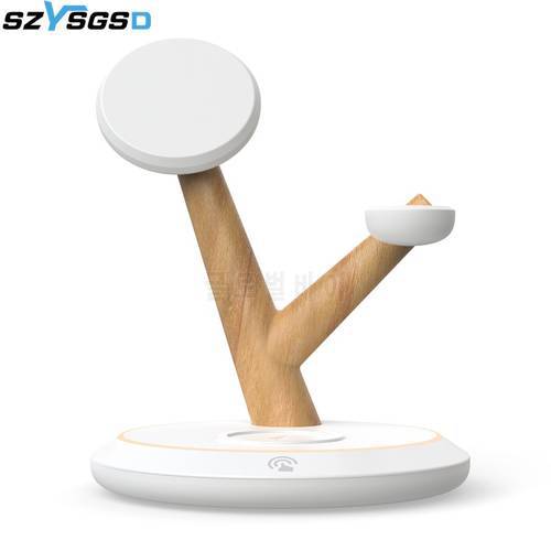 3 in 1 Magnetic Wireless Charger Tree Shape Stand For iPhone 13 12 Pro Max 15W Fast Charging Station For Apple Watch For AirPods