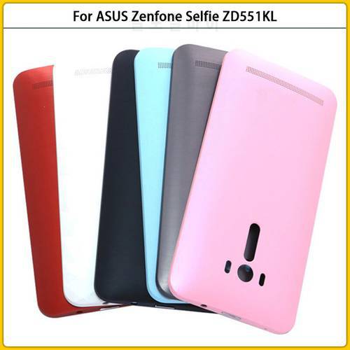 New For ASUS Zenfone Selfie ZD551KL Plastic Battery Back Cover ZD551KL Rear Door Panel Housing Case Replace With Side Button