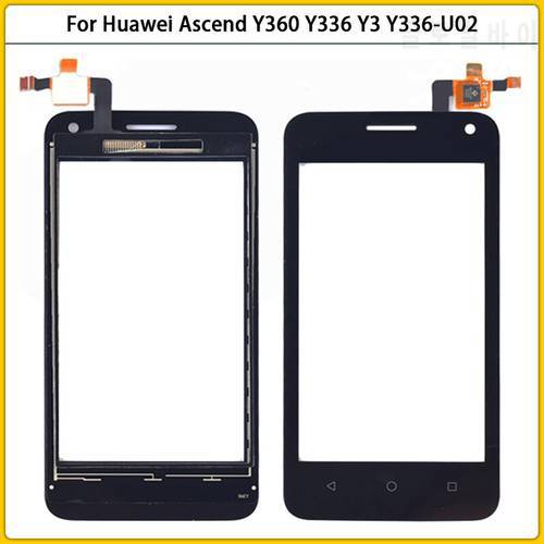 New Y360 TouchScreen For Huawei Ascend Y360 Y336 Y3 Y336-U02 Touch Screen Panel Digitizer Sensor LCD Front Glass Lens Replace