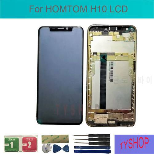 For HOMTOM H10 LCD Display Touch Screen With Flame Digitizer Assembly Repair Parts Tool