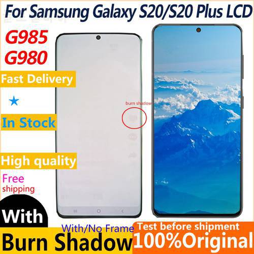 100%Original S20 Frontal LCD For Samsung galaxy S20 plus G985F/DS SM-G980F Display and Panel Touch Screen Digitizer Replacement