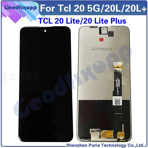 For TCL 20 5G T781 / 20L 20Lite T774H T774B / 20L+ 20 Lite Plus T775H LCD DIsplay Touch Screen Digitizer Assembly Replacement