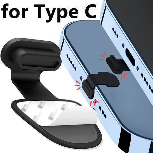For Type-C Interface Plug Anti Dust Protective Cover Anti-lost Phone Charging Port Jack Stopper Silicone Dust Plugs Dustproof