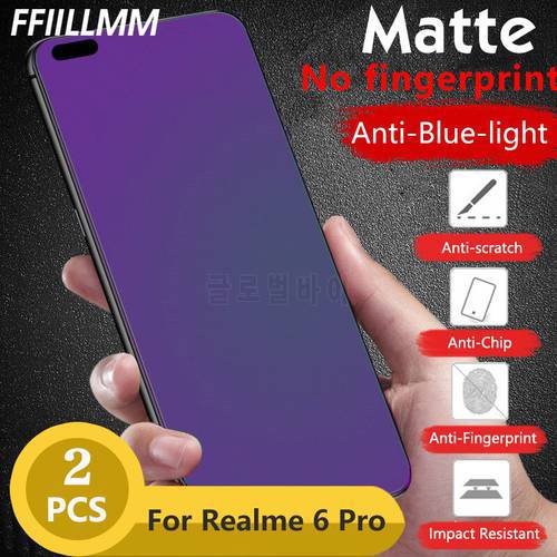 2Pcs/lot Anti Blue Light Protective Film For Realme 6 X50 Pro Matte Tempered Glass For Realme 6 X50 Pro Glass Screen Protector