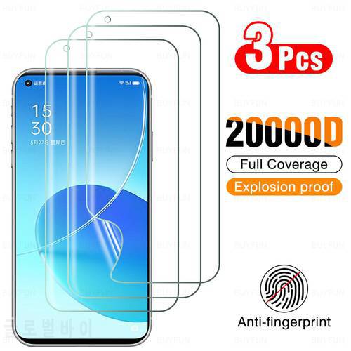 3Pcs Full Cover Soft Hydrogel Film For OPPO Reno 6 Pro Plus 5G Screen Protection For Reno6 6Pro 6Pro+ 6.55
