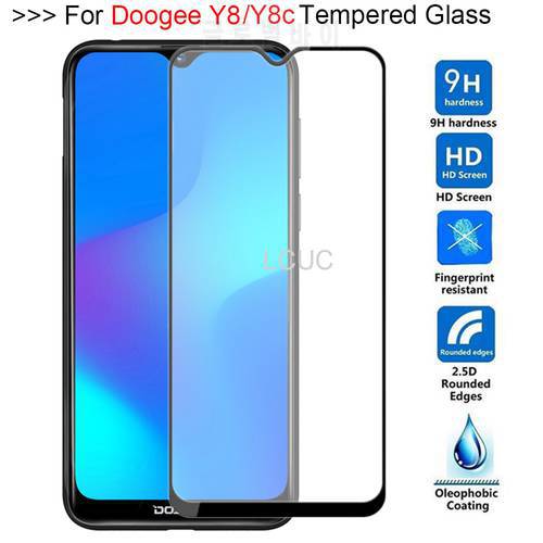 9H 5D Full Cover Tempered Glass For Doogee Y8 y8C HD Screen Protector For Doogee Y8 y8C 6.1 Inch full Glue Protective Film Glass