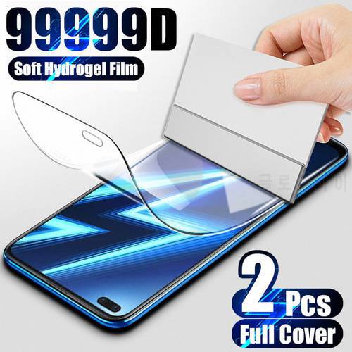 2Pcs Hydrogel Film On the Screen Protector For Realme 8 7 6 5 Pro Screen Protector For Realme GT 5G 6i C21 C11 C3 XT X2 Q3 Pro