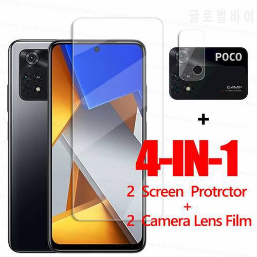 Glass For Xiaomi Poco M4 Pro 4G Glass Screen Protector Poco M3 M4 Pro 4G Tempered Glass Protective Phone Film Poco M4 Pro NFC 4G