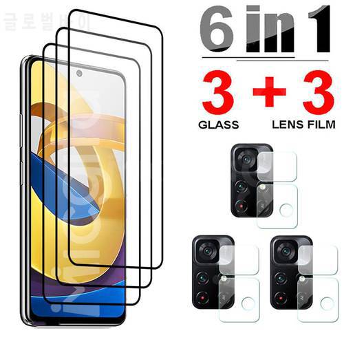 6 in 1 Tempered Glass For Xiaomi Poco M4 Pro 5G Poco M3 Pro Screen Protector Camera Lens Film For Poco M4 Pro Glass