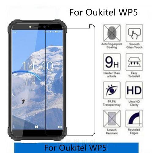2PCS For Oukitel WP5 IP68 Tempered Glass Screen Protector Safety Guard Phone Film For Oukitel WP 5 Front Glass Cover Guard