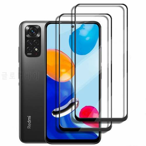 2PCS Tempered Glass For Xiaomi Redmi Note 11 Pro 10 9 pro max 9s 10s Full Cover Protective Glas on Remi Note 12 Screen Protector