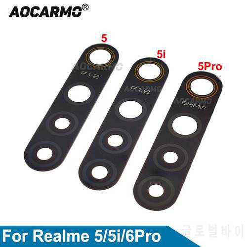 Aocarmo For Realme 5 / 5i /5 Pro Rear Back Camera Lens Replacement Parts