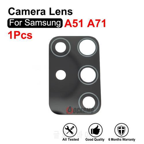 1Pcs Rear Back Camera Lens With Sticker For Samsung Galaxy A51 A71 Repair Replacement Parts