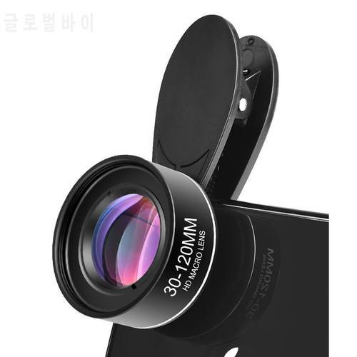 Phone Camera Lens 30-120mm Macro Lens Long Distance 4K HD Mobile Phones Accessories Lens+CPL+Star Filter for iPhone X Smartphone