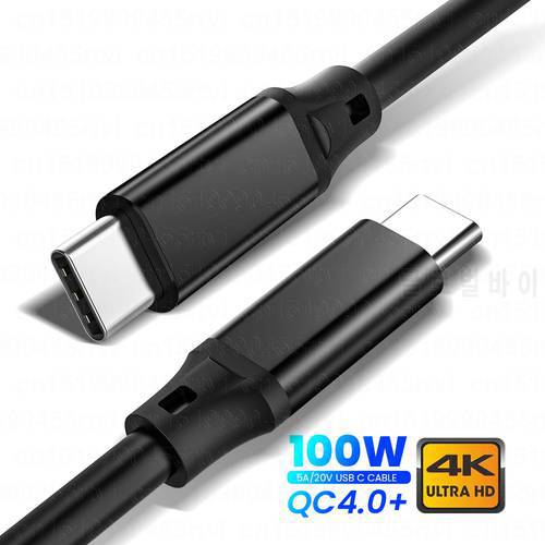 USB 3.2 Type C to USB C Cable Gen2 PD 100W USB-C to USB C Charging Wire Cord Nylon Cable Cord for Samsung S9 S8 Macbook Pro