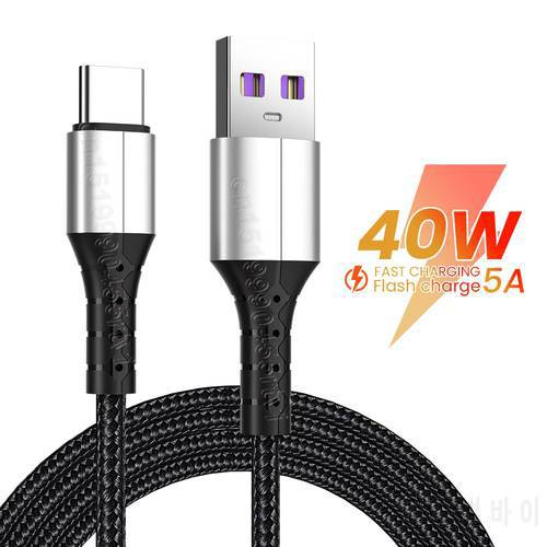 5A USB Type C Cable Micro USB Fast Charging Data Cable Mobile Phone Android Quick Charger Wire Cord For Samsung Huawei Xiaomi
