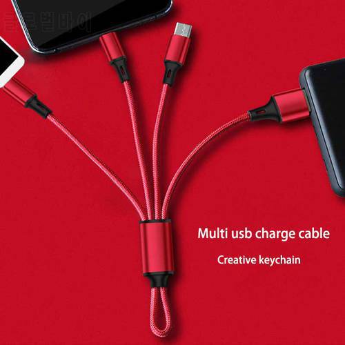 Short Usb Charge Cable For Samsung Huawei Mate20 p30 Oppo Vivo Xiaomi Fast Charging Wire All In One Keychain Quick Charger Line