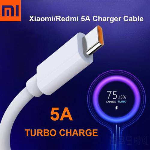 Original Xiaomi 5A Turbo Charger Cable Quick Charging Type C USB Line For Mi 11 10 9 Pro 9Se CC9 Pro Note 10 Lite Redmi K40 Pro