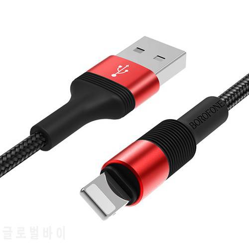 HOCO USB Cable For iPhone 11 X 8 7 6 5 6s plus Fast Charging Data Cable For Apple ios 12 11 13 iPad USB Nylon Charger Cable