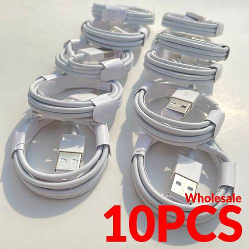 USB Cable Wholesale 10pcs/LOT Original Line Fast Charging Cables for iPhone 12 11 5S X 8 7 6S Plus SE XR XS for iPad