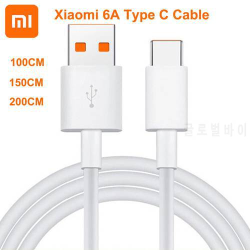 Original Xiaomi 6A Type C Cable Mi Charger Turbo 33w Fast Charge For Mi 11 10 Pro 5G 9 Poco M3 X3 NFC Redmi Note10 K30s Tipo C