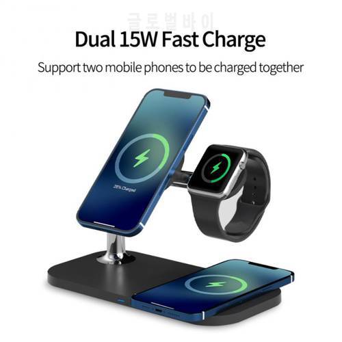 New Wireless Charger Magnetic Three-in-one For Magsafes Apple 13/12 Watch Headset Wireless Charging Dual 15W Fast Charging