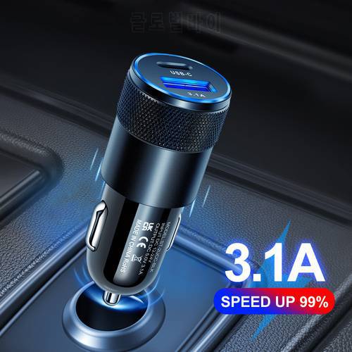 PD 66W USB Car Charger Fast Charging Phone Adapter USB Type C Quick Charge 3.0 For iPhone 13 12 11 Pro Max Redmi Huawei Samsung