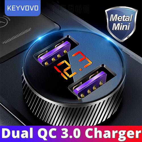 Led Display Metal PD QC 3.0 Car Charger USB Type C Dual Port Fast Charging For Phone Charger For iPhone 13 Samsung Huawei Xiaomi