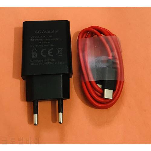 Original Travel Charger EU Plug Adapter+Type C Cable for UMIDIGI A7 Pro Helio P23 Octa Core 6.3