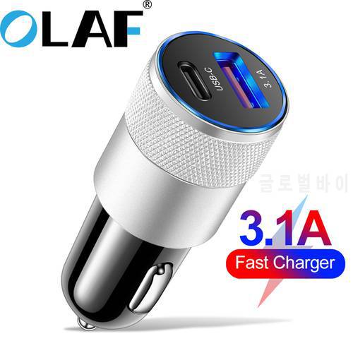 Olaf 66W Quick Charge Car Charger for iPhone 13 12 Pro Max Xiaomi Huawei Samsung S10 Mini Fast Charging Type C PD USB QC 3.0 4.0