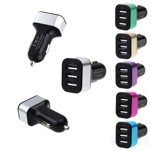 1pcs Universal Usb 3 Ports Charger Dc 5.0V 2.1A Mobile Phone Quick Charging Car Charger Adapter For iPhone Samsung Huawei Xiaomi