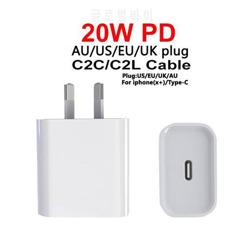 20W Fast Charging PD USB C Charger For Apple iPhone 13 12 11 Pro Max Samsung Xiaomi Power Adapter US EU AU UK Plug PD Type C Por