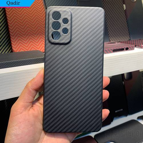 Qadir Genuine carbon fiber phone Case For Samsung Galaxy A52 5G case,Ultra-Thin Lightweight for Galaxy A72 durable shell