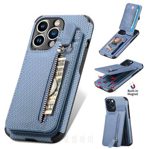 For iPhone 14 14 Plus Half-wrapped Card Pocket Wallet Case for iPhone 11 12 13 14 Pro Max XR 6 7 8 Plus Kickstand Flip Cover
