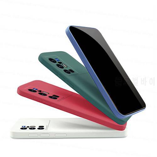 For Vivo X70 Pro Plus Case Vivo X70 Pro Plus Cover Shockproof TPU Liquid Silicon Phone Back Case For Vivo X50 X60 X70 Pro Plus