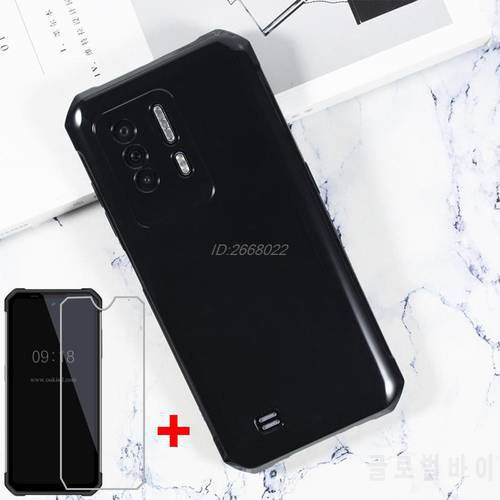Full Camera Protection Soft Black TPU Case For Oukitel WP17 Cover Transparent Phone Case For Oukitel WP17 Glass Screen Protector