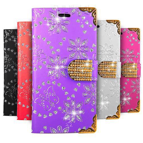 Bling Wallet Case Holder Leather Pocket Cover Funda Coque For Samsung Galaxy S8 S9 S10 S10E S20 Plus Ultra Note 9 10 Lite F41