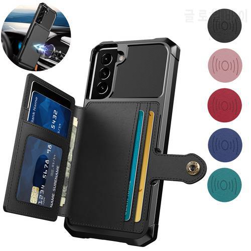 Magnetic Wallet Leather Case For Samsung Galaxy S22 Ultra S21 S20 Plus S21FE A12 A52 A52S A72 A12 A33 A53 A73 Stand Card Cover